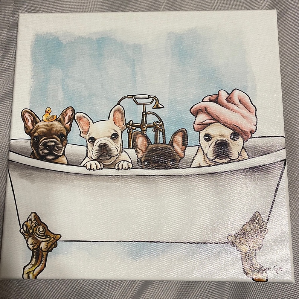 Puppy art canvas